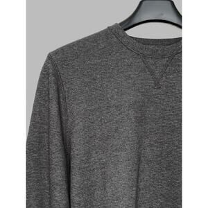 EDDIE BAUER GRAY COTTON BLEND THERMAL HENLEY TEE T-SHIRT SIZE M / MEDIUM NWOT